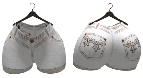 Second Life Marketplace - LIttle Me Beach Wash Nude Booty Shorts (Kupra)